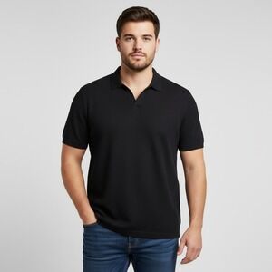 Abercrombie & Fitch Mens XXL Black‎ Featherweight Pima Cotton Polo Shirt